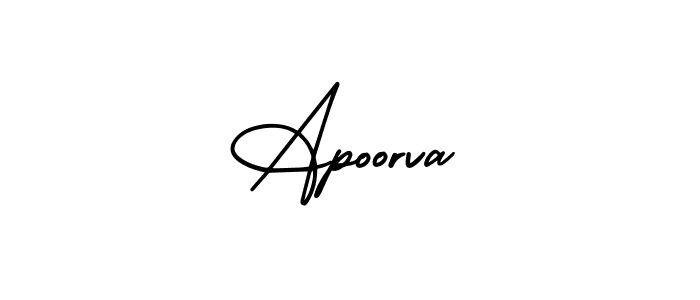 How to make Apoorva signature? AmerikaSignatureDemo-Regular is a professional autograph style. Create handwritten signature for Apoorva name. Apoorva signature style 3 images and pictures png