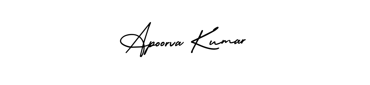 Design your own signature with our free online signature maker. With this signature software, you can create a handwritten (AmerikaSignatureDemo-Regular) signature for name Apoorva Kumar. Apoorva Kumar signature style 3 images and pictures png