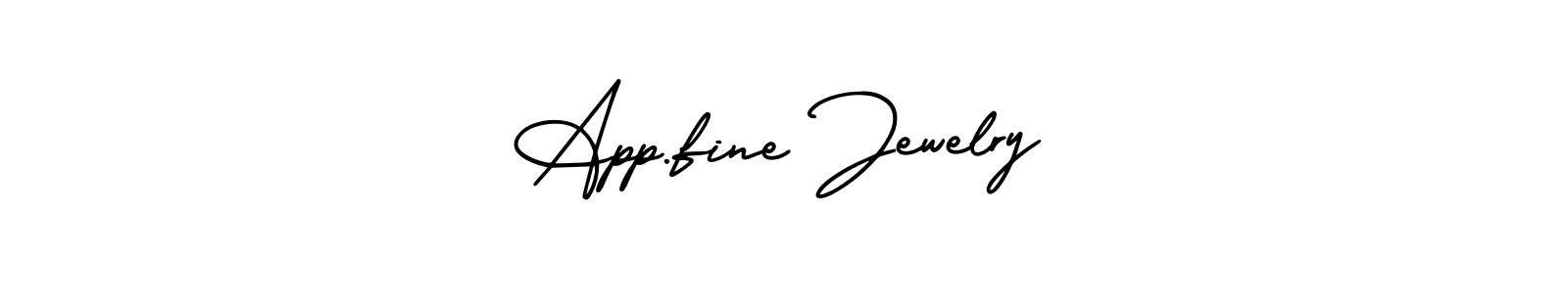 How to Draw App.fine Jewelry signature style? AmerikaSignatureDemo-Regular is a latest design signature styles for name App.fine Jewelry. App.fine Jewelry signature style 3 images and pictures png