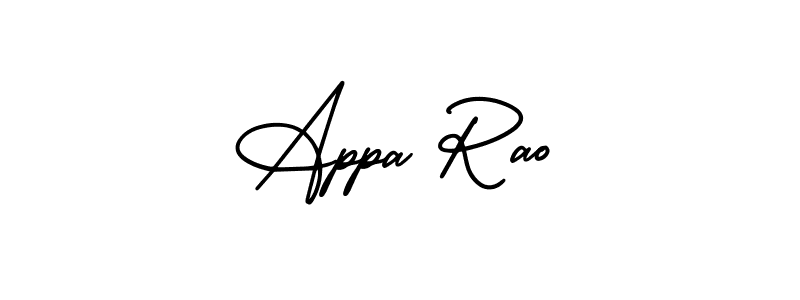 Make a beautiful signature design for name Appa Rao. With this signature (AmerikaSignatureDemo-Regular) style, you can create a handwritten signature for free. Appa Rao signature style 3 images and pictures png