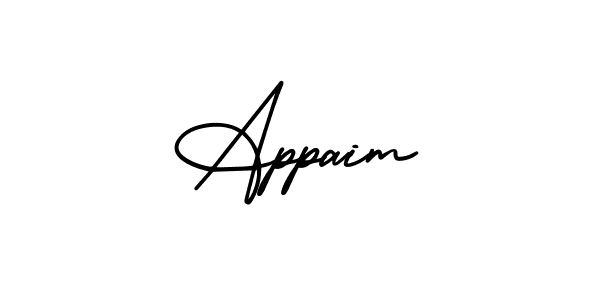 This is the best signature style for the Appaim name. Also you like these signature font (AmerikaSignatureDemo-Regular). Mix name signature. Appaim signature style 3 images and pictures png