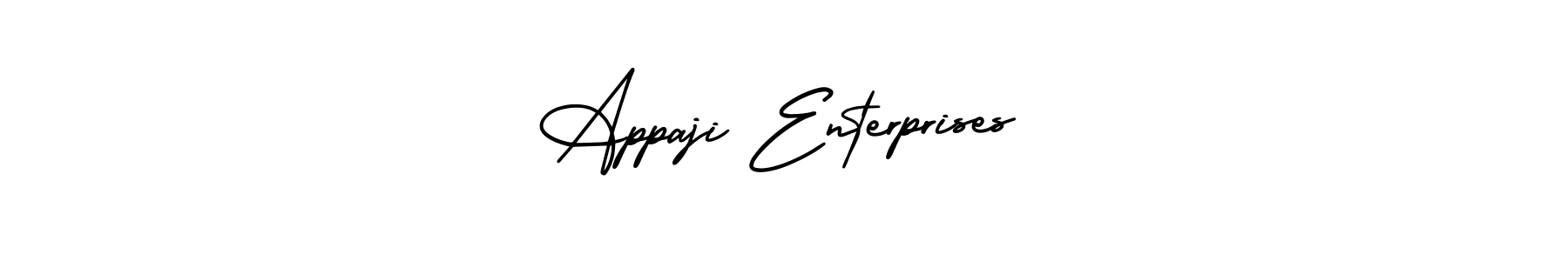 See photos of Appaji Enterprises official signature by Spectra . Check more albums & portfolios. Read reviews & check more about AmerikaSignatureDemo-Regular font. Appaji Enterprises signature style 3 images and pictures png