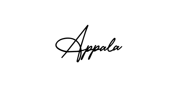 Use a signature maker to create a handwritten signature online. With this signature software, you can design (AmerikaSignatureDemo-Regular) your own signature for name Appala. Appala signature style 3 images and pictures png