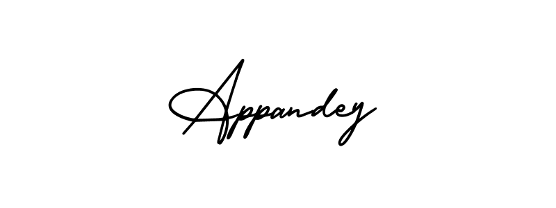 How to make Appandey name signature. Use AmerikaSignatureDemo-Regular style for creating short signs online. This is the latest handwritten sign. Appandey signature style 3 images and pictures png