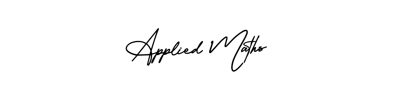 Create a beautiful signature design for name Applied Maths. With this signature (AmerikaSignatureDemo-Regular) fonts, you can make a handwritten signature for free. Applied Maths signature style 3 images and pictures png