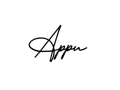 Design your own signature with our free online signature maker. With this signature software, you can create a handwritten (AmerikaSignatureDemo-Regular) signature for name Appu. Appu signature style 3 images and pictures png