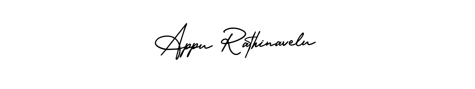 Use a signature maker to create a handwritten signature online. With this signature software, you can design (AmerikaSignatureDemo-Regular) your own signature for name Appu Rathinavelu. Appu Rathinavelu signature style 3 images and pictures png