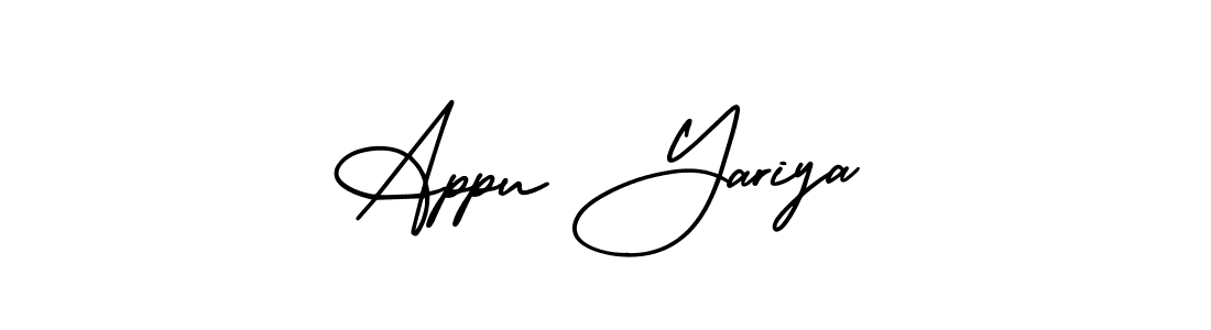 Check out images of Autograph of Appu Yariya name. Actor Appu Yariya Signature Style. AmerikaSignatureDemo-Regular is a professional sign style online. Appu Yariya signature style 3 images and pictures png