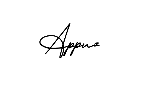 How to make Appuz signature? AmerikaSignatureDemo-Regular is a professional autograph style. Create handwritten signature for Appuz name. Appuz signature style 3 images and pictures png