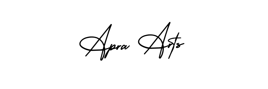 Use a signature maker to create a handwritten signature online. With this signature software, you can design (AmerikaSignatureDemo-Regular) your own signature for name Apra Arts. Apra Arts signature style 3 images and pictures png