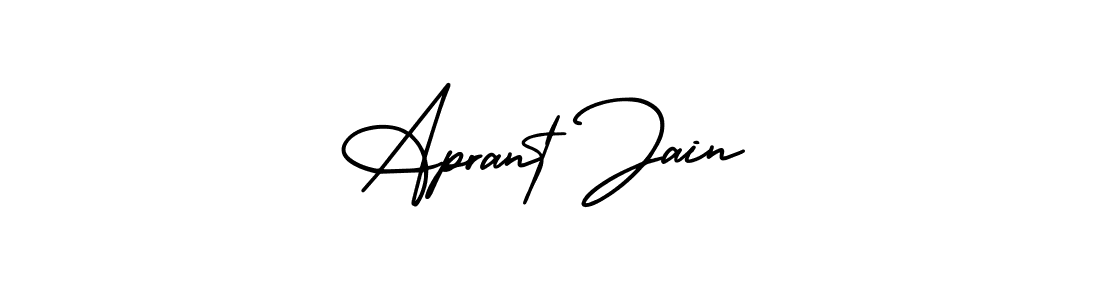 Make a beautiful signature design for name Aprant Jain. With this signature (AmerikaSignatureDemo-Regular) style, you can create a handwritten signature for free. Aprant Jain signature style 3 images and pictures png