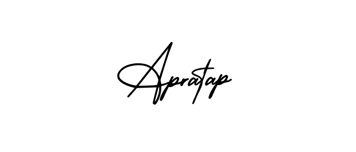 Make a beautiful signature design for name Apratap. With this signature (AmerikaSignatureDemo-Regular) style, you can create a handwritten signature for free. Apratap signature style 3 images and pictures png