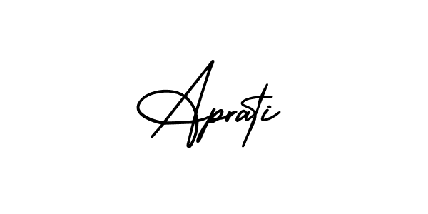 Design your own signature with our free online signature maker. With this signature software, you can create a handwritten (AmerikaSignatureDemo-Regular) signature for name Aprati. Aprati signature style 3 images and pictures png