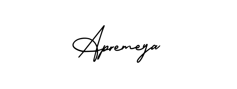 This is the best signature style for the Apremeya name. Also you like these signature font (AmerikaSignatureDemo-Regular). Mix name signature. Apremeya signature style 3 images and pictures png
