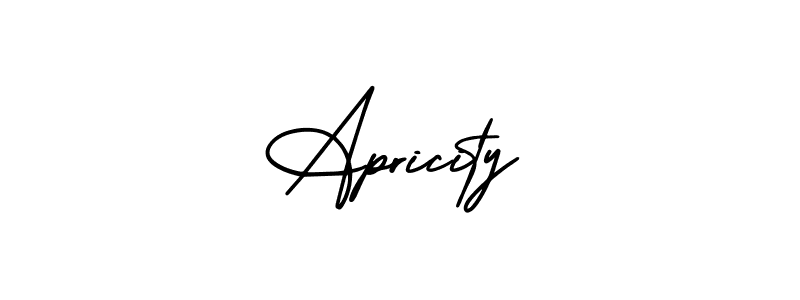 Use a signature maker to create a handwritten signature online. With this signature software, you can design (AmerikaSignatureDemo-Regular) your own signature for name Apricity. Apricity signature style 3 images and pictures png