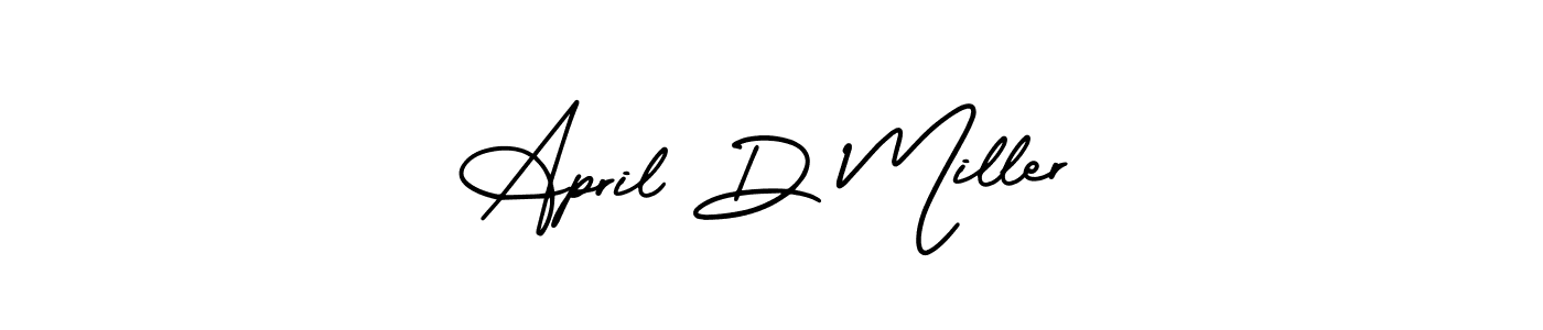 How to make April D Miller name signature. Use AmerikaSignatureDemo-Regular style for creating short signs online. This is the latest handwritten sign. April D Miller signature style 3 images and pictures png