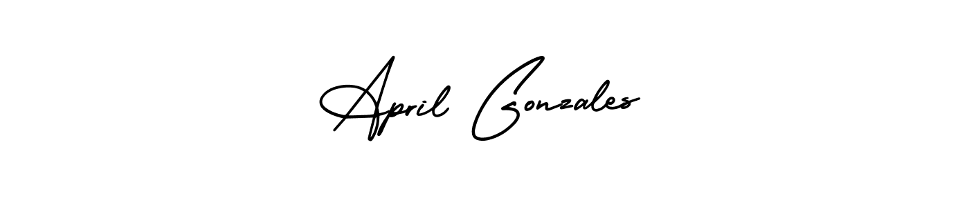 This is the best signature style for the April Gonzales name. Also you like these signature font (AmerikaSignatureDemo-Regular). Mix name signature. April Gonzales signature style 3 images and pictures png