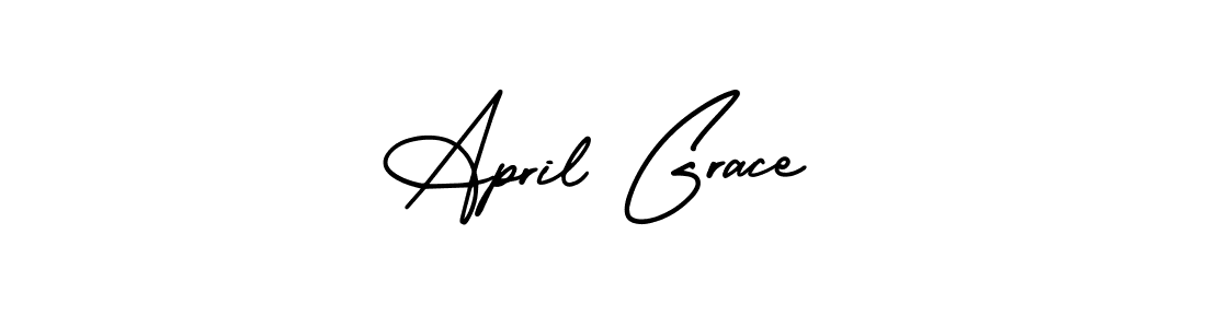 You should practise on your own different ways (AmerikaSignatureDemo-Regular) to write your name (April Grace) in signature. don't let someone else do it for you. April Grace signature style 3 images and pictures png