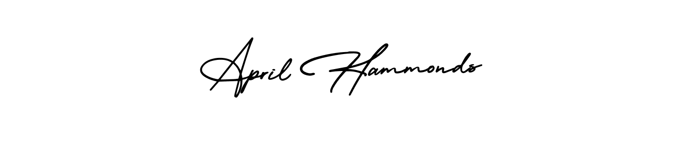 Use a signature maker to create a handwritten signature online. With this signature software, you can design (AmerikaSignatureDemo-Regular) your own signature for name April Hammonds. April Hammonds signature style 3 images and pictures png