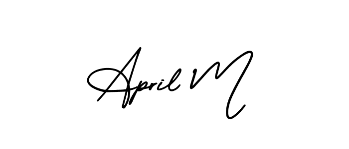 How to make April M signature? AmerikaSignatureDemo-Regular is a professional autograph style. Create handwritten signature for April M name. April M signature style 3 images and pictures png