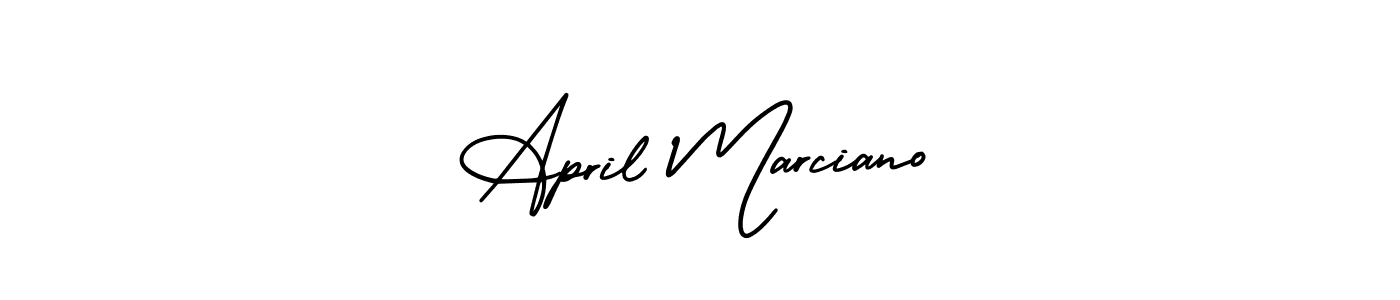 Design your own signature with our free online signature maker. With this signature software, you can create a handwritten (AmerikaSignatureDemo-Regular) signature for name April Marciano. April Marciano signature style 3 images and pictures png