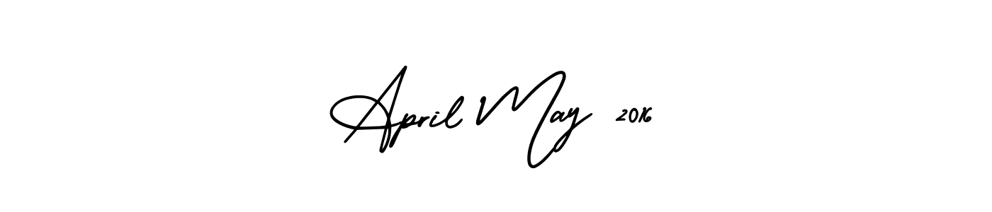 You should practise on your own different ways (AmerikaSignatureDemo-Regular) to write your name (April May 2016) in signature. don't let someone else do it for you. April May 2016 signature style 3 images and pictures png