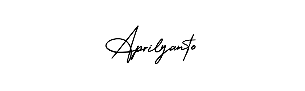 Similarly AmerikaSignatureDemo-Regular is the best handwritten signature design. Signature creator online .You can use it as an online autograph creator for name Aprilyanto. Aprilyanto signature style 3 images and pictures png