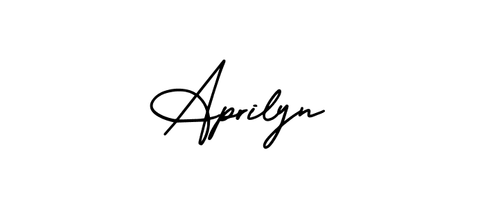 How to make Aprilyn signature? AmerikaSignatureDemo-Regular is a professional autograph style. Create handwritten signature for Aprilyn name. Aprilyn signature style 3 images and pictures png