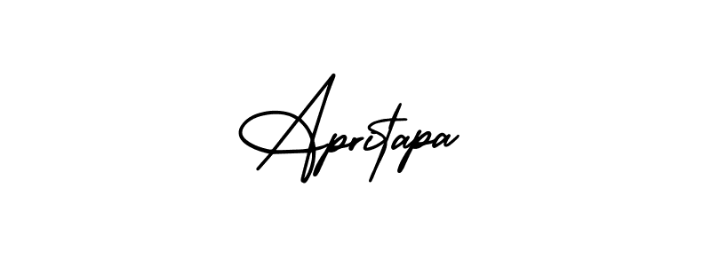 How to make Apritapa signature? AmerikaSignatureDemo-Regular is a professional autograph style. Create handwritten signature for Apritapa name. Apritapa signature style 3 images and pictures png