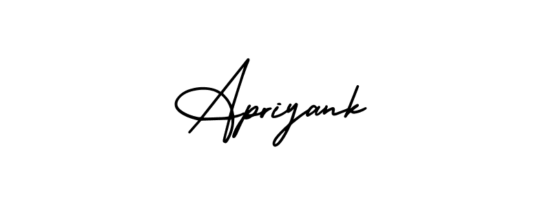 Create a beautiful signature design for name Apriyank. With this signature (AmerikaSignatureDemo-Regular) fonts, you can make a handwritten signature for free. Apriyank signature style 3 images and pictures png