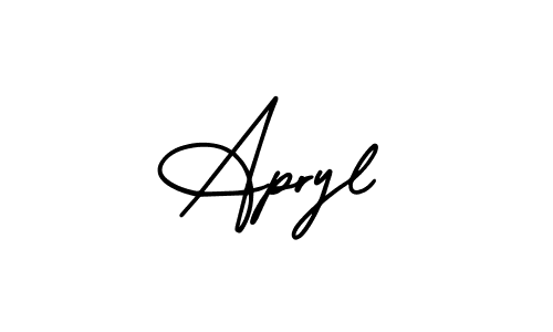 Make a beautiful signature design for name Apryl. With this signature (AmerikaSignatureDemo-Regular) style, you can create a handwritten signature for free. Apryl signature style 3 images and pictures png