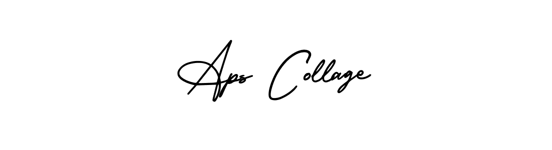 Aps Collage stylish signature style. Best Handwritten Sign (AmerikaSignatureDemo-Regular) for my name. Handwritten Signature Collection Ideas for my name Aps Collage. Aps Collage signature style 3 images and pictures png