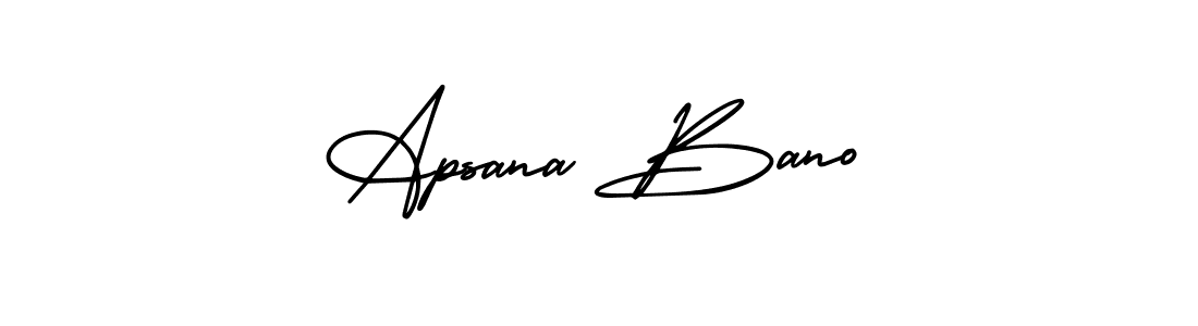 Apsana Bano stylish signature style. Best Handwritten Sign (AmerikaSignatureDemo-Regular) for my name. Handwritten Signature Collection Ideas for my name Apsana Bano. Apsana Bano signature style 3 images and pictures png