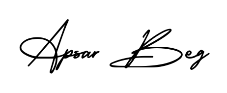 Design your own signature with our free online signature maker. With this signature software, you can create a handwritten (AmerikaSignatureDemo-Regular) signature for name Apsar Beg. Apsar Beg signature style 3 images and pictures png