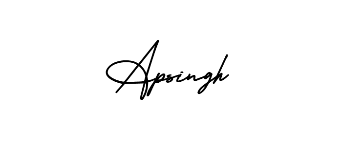 You should practise on your own different ways (AmerikaSignatureDemo-Regular) to write your name (Apsingh) in signature. don't let someone else do it for you. Apsingh signature style 3 images and pictures png