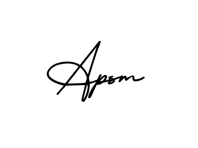 You should practise on your own different ways (AmerikaSignatureDemo-Regular) to write your name (Apsm) in signature. don't let someone else do it for you. Apsm signature style 3 images and pictures png