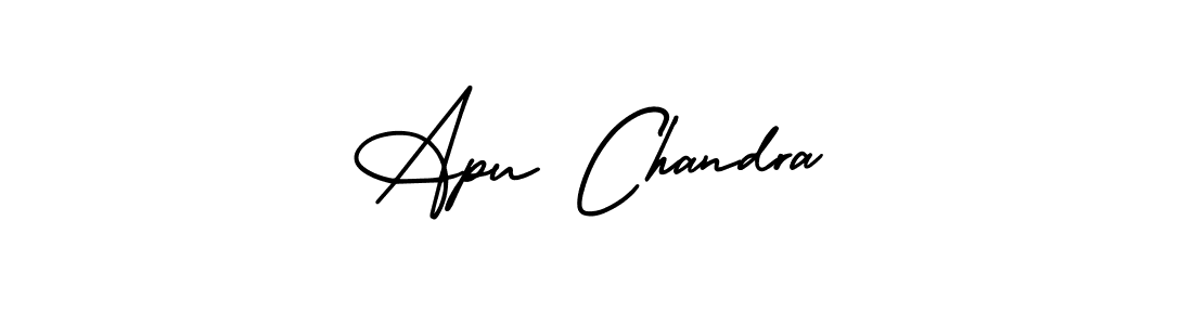 Make a beautiful signature design for name Apu Chandra. With this signature (AmerikaSignatureDemo-Regular) style, you can create a handwritten signature for free. Apu Chandra signature style 3 images and pictures png