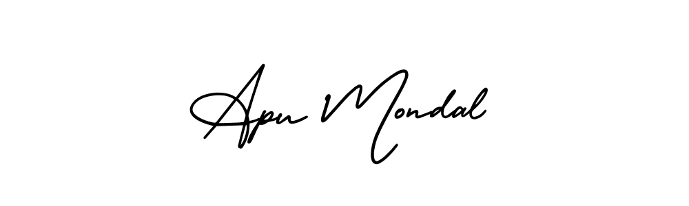 This is the best signature style for the Apu Mondal name. Also you like these signature font (AmerikaSignatureDemo-Regular). Mix name signature. Apu Mondal signature style 3 images and pictures png