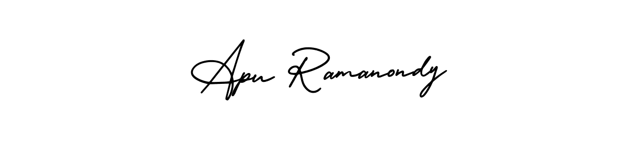 Use a signature maker to create a handwritten signature online. With this signature software, you can design (AmerikaSignatureDemo-Regular) your own signature for name Apu Ramanondy. Apu Ramanondy signature style 3 images and pictures png