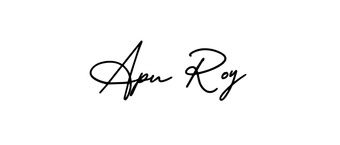 Make a beautiful signature design for name Apu Roy. With this signature (AmerikaSignatureDemo-Regular) style, you can create a handwritten signature for free. Apu Roy signature style 3 images and pictures png
