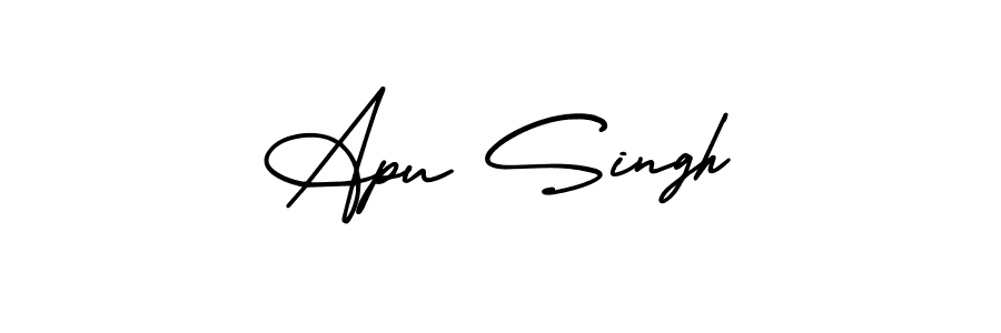 if you are searching for the best signature style for your name Apu Singh. so please give up your signature search. here we have designed multiple signature styles  using AmerikaSignatureDemo-Regular. Apu Singh signature style 3 images and pictures png