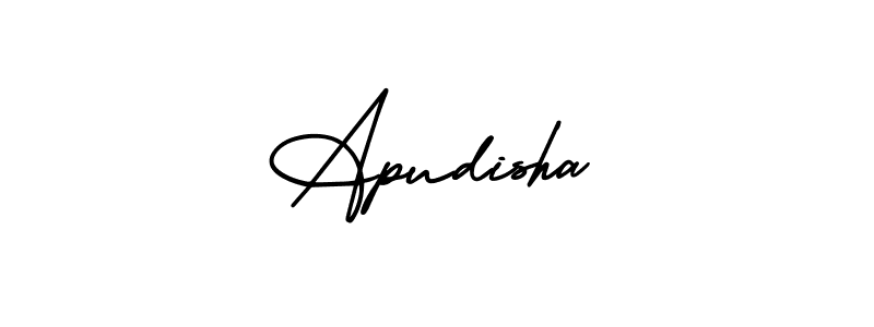 How to make Apudisha signature? AmerikaSignatureDemo-Regular is a professional autograph style. Create handwritten signature for Apudisha name. Apudisha signature style 3 images and pictures png