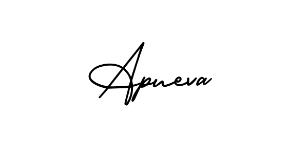 Create a beautiful signature design for name Apueva. With this signature (AmerikaSignatureDemo-Regular) fonts, you can make a handwritten signature for free. Apueva signature style 3 images and pictures png