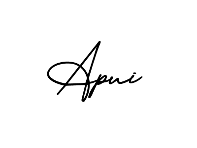 if you are searching for the best signature style for your name Apui. so please give up your signature search. here we have designed multiple signature styles  using AmerikaSignatureDemo-Regular. Apui signature style 3 images and pictures png