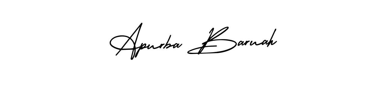 Also You can easily find your signature by using the search form. We will create Apurba Baruah name handwritten signature images for you free of cost using AmerikaSignatureDemo-Regular sign style. Apurba Baruah signature style 3 images and pictures png
