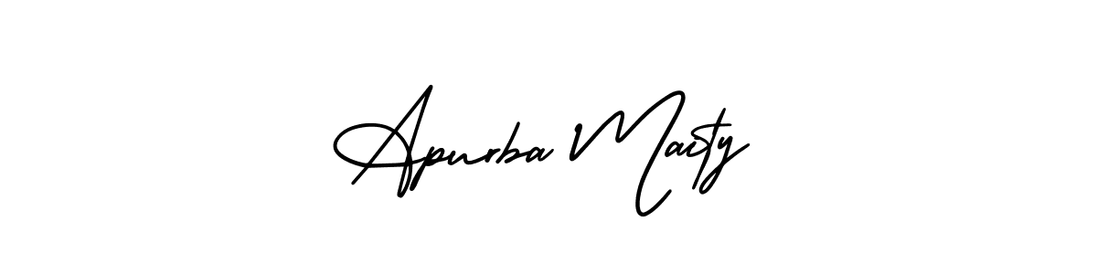 Apurba Maity stylish signature style. Best Handwritten Sign (AmerikaSignatureDemo-Regular) for my name. Handwritten Signature Collection Ideas for my name Apurba Maity. Apurba Maity signature style 3 images and pictures png