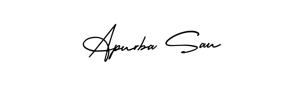 How to make Apurba Sau name signature. Use AmerikaSignatureDemo-Regular style for creating short signs online. This is the latest handwritten sign. Apurba Sau signature style 3 images and pictures png