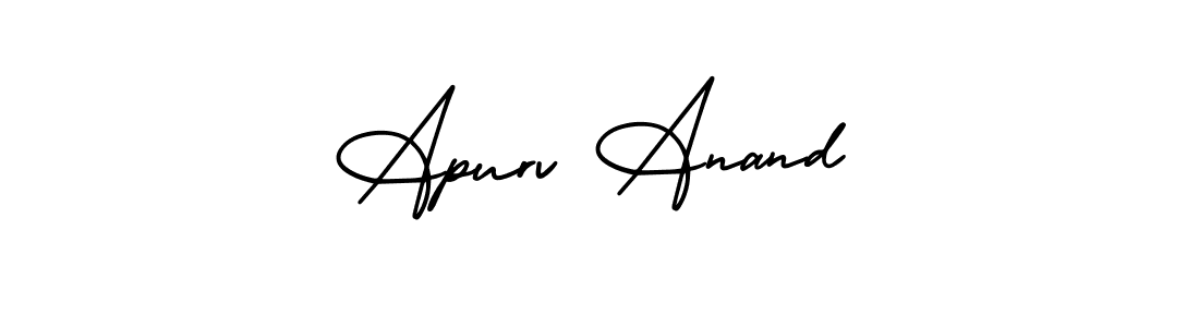 Make a beautiful signature design for name Apurv Anand. With this signature (AmerikaSignatureDemo-Regular) style, you can create a handwritten signature for free. Apurv Anand signature style 3 images and pictures png