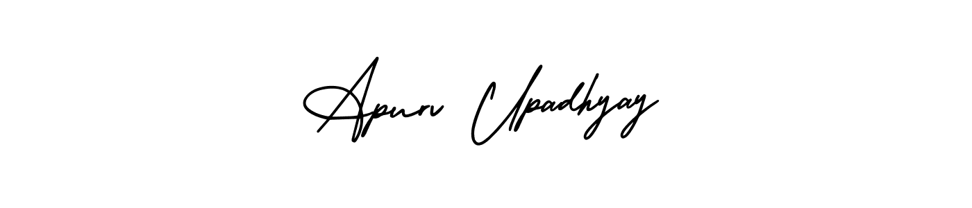 if you are searching for the best signature style for your name Apurv Upadhyay. so please give up your signature search. here we have designed multiple signature styles  using AmerikaSignatureDemo-Regular. Apurv Upadhyay signature style 3 images and pictures png