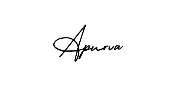 The best way (AmerikaSignatureDemo-Regular) to make a short signature is to pick only two or three words in your name. The name Apurva include a total of six letters. For converting this name. Apurva signature style 3 images and pictures png